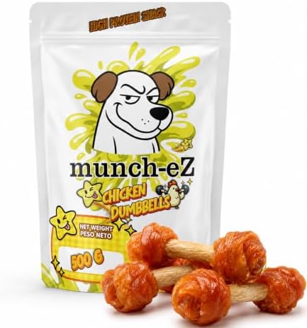 Snacks para Perros, Golosinas de Pollo Naturales, 500 g | Premios para perros altos en proteína. Dog treats ideales para adiestrar o como recompensa diaria en bolsa resellable XL