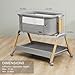 Jimglo 3 in 1 Baby Bassinet, Rocking Bassinets with Comfy Mattress and Wheels, Adjustable Height Bassinet Bedside Sleeper, Easy Folding Portable Crib for Newborn (Grey)