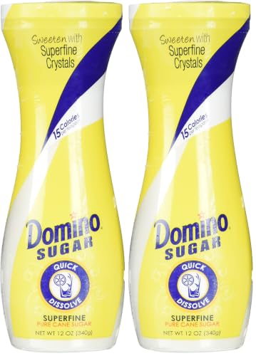Image of Domino White Sugar Pure Cane Sugar Quick Dissolve Superfine, 12 Ounce Flip Top (2 Pack)