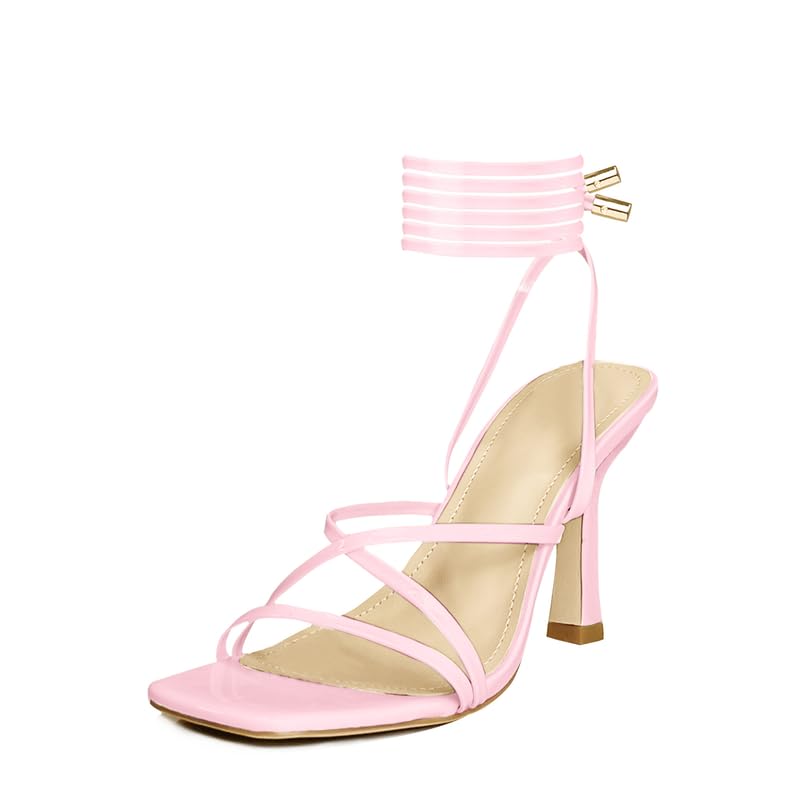 Women’s Strappy Stiletto High Heeled Square Toe Sandals