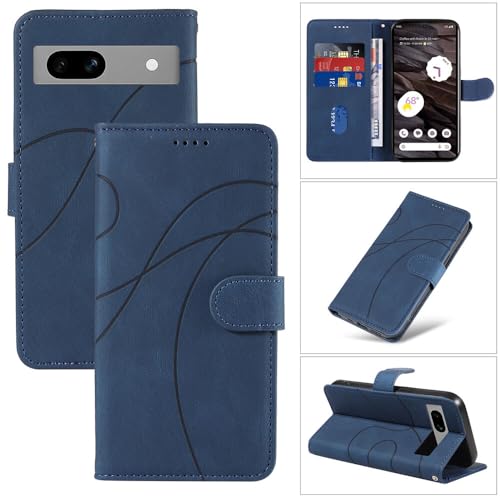 Étui Pixel 10 Pro 5G bleu housse portefeuille en cuir à rabat - 2