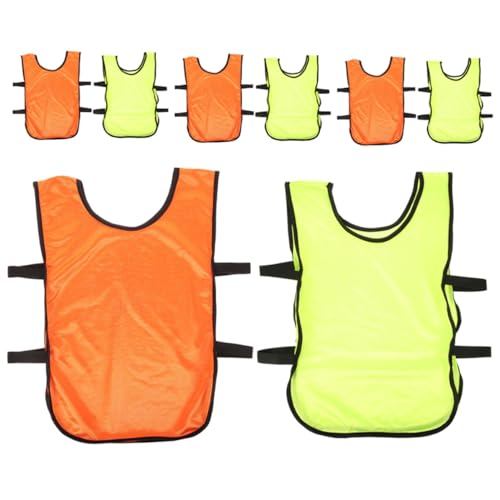 Milisten 8Piezas Chalecos De Entrenamiento De Fútbol Transpirables Para Lavable Colores Para Prácticas Deportivas y Equipos De Fútbol