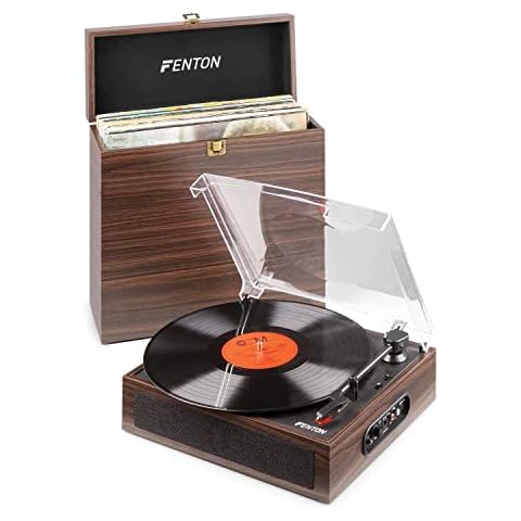 Fenton RP170L Tocadiscos con grabación Bluetooth y Estuche para 30 Discos Cover