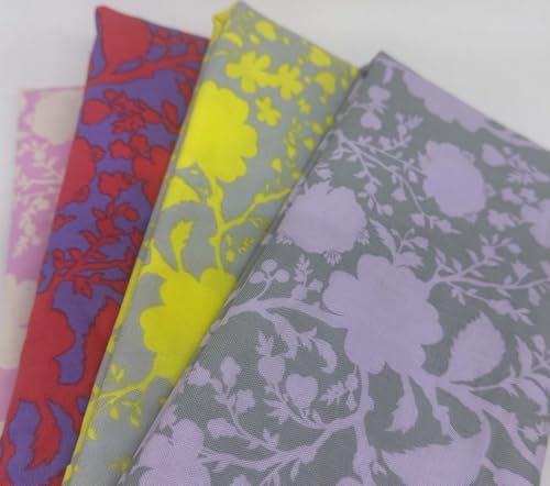 Generic Free Spirit Tula Pink True Colors Wildflowers Assorted Fabric Half Yard Bundle, Muli