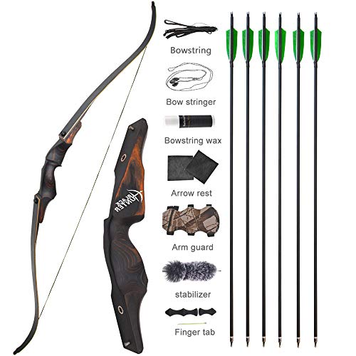Kit tir à l'arc adulte avec flèches carbone pour progresser en club et forêt