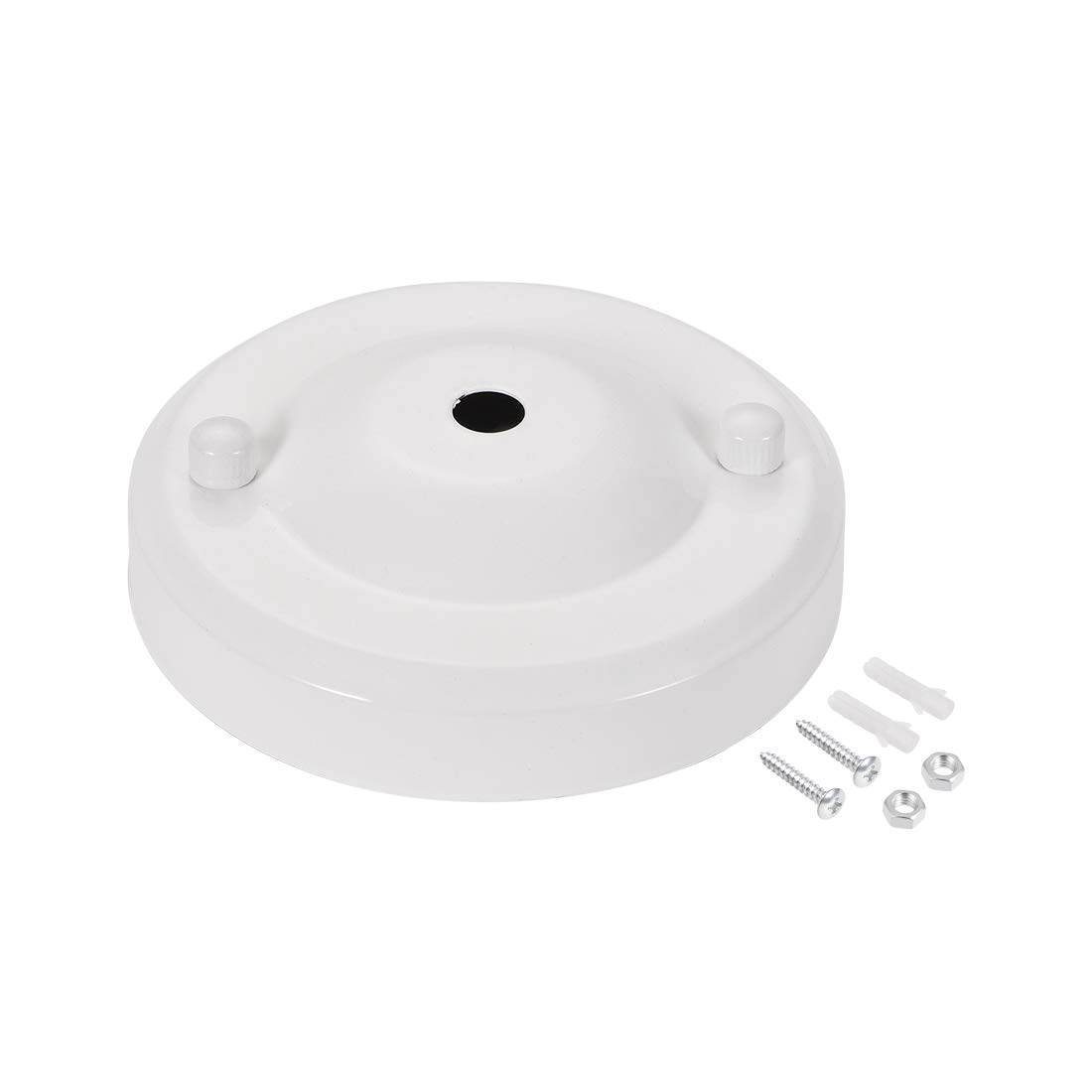 sourcing map Retro Light Canopy Kit Pendant Lighting Ceiling Plate 104mm 4.1Inch White