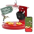 Perky-Pet Smart Bird Feeder with Camera for Hummingbirds - 20 oz Nectar Capacity, Motion Activated 1080p HD, WIi Fi, Camera Feeder Gift Idea