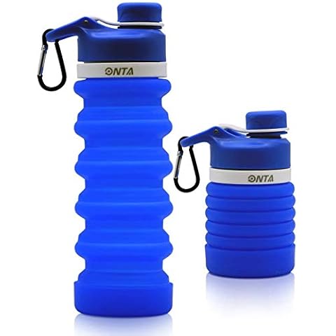 ONTA Botella De Agua Plegable de Silicona Libre de BPA a Prueba de Fugas Cover
