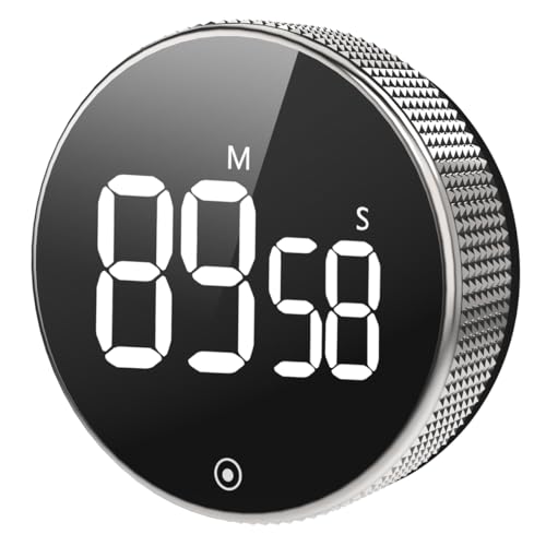 Vabaso Digital Kitchen Timer, Küchentimer Magnetisch, Eieruhr, Kurzzeitwecker, Große LED Bildschirm, Lauter Alarm, Ideal Kurzzeitmesser für Kochen, Backen, Sport, Studieren