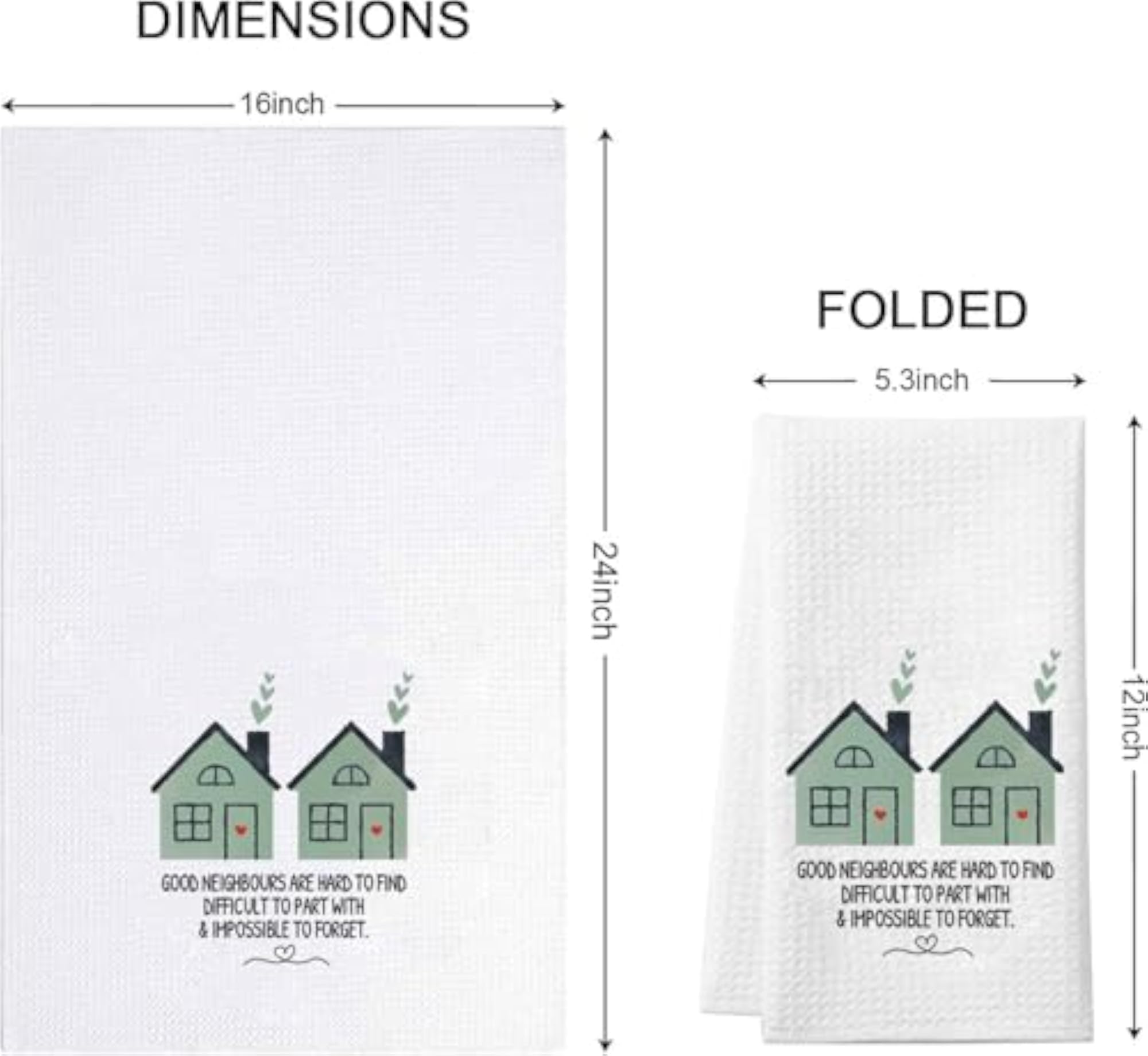 Good Neighbours Kitchen Towel Gift for Neighbors