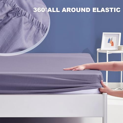 Image of Grounding Sheets, Full Size Grounding Fitted Sheets with 5% Silver Fiber Grounding Bed Sheets for Improved Sleep & Pain Relief (Full - 54 inch inch*75 inch inch*14 inch inch Gray)