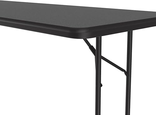 Miniatura 9 de Correll - Mesa plegable de utilidad resistente, parte superior de melamina, fabricada en Estados Unidos, delantal de acero fuerte, 24 x 60 pulgadas,
