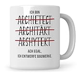 Sweetify Architekt Tasse, Innenarchitekt, Kaffeetasse Landschaftsarchitekt Stadtplaner Teetasse