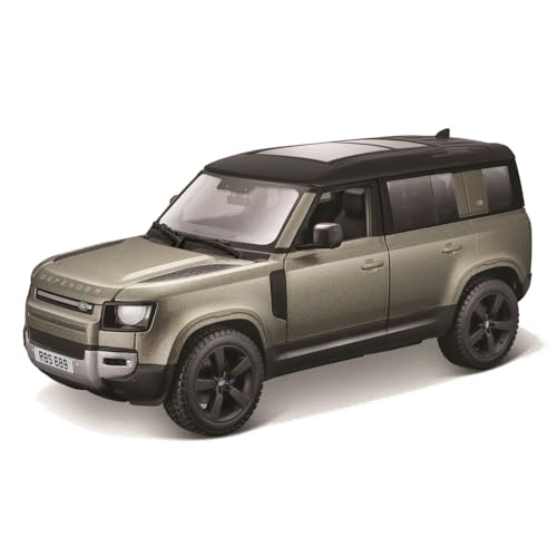 Bburago B18-21101 Land Rover Defender-1:24 Scale-Incredibly Detailed Die-Cast Replica Collectible SUV Car, Green
