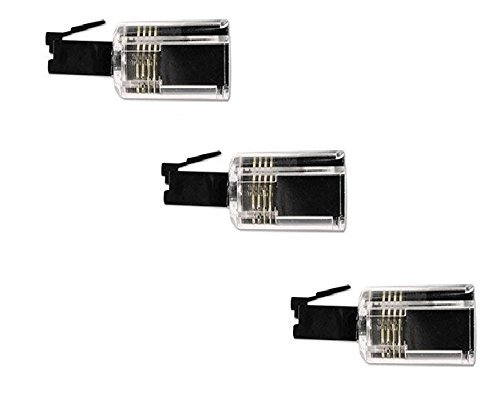 Network Trading Rotating 360 Telephone Cord Detangler, Pack of 3, Clear/Black