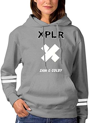 Womens Hoodie Overnight-Series X Sweatshirt Pullover Graphic Hooded Long Sleeve Funny Sweater L Gray