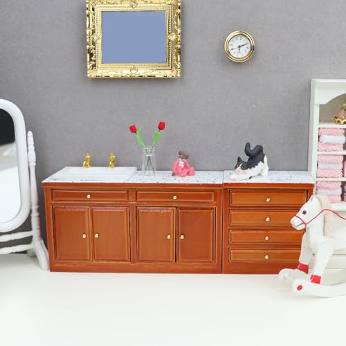 Juego de muebles de cocina para casa de muñecas escala 1/12 2