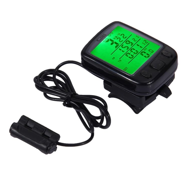 ELBME SD-563B Bicycle Computer with wired sensor and magnet