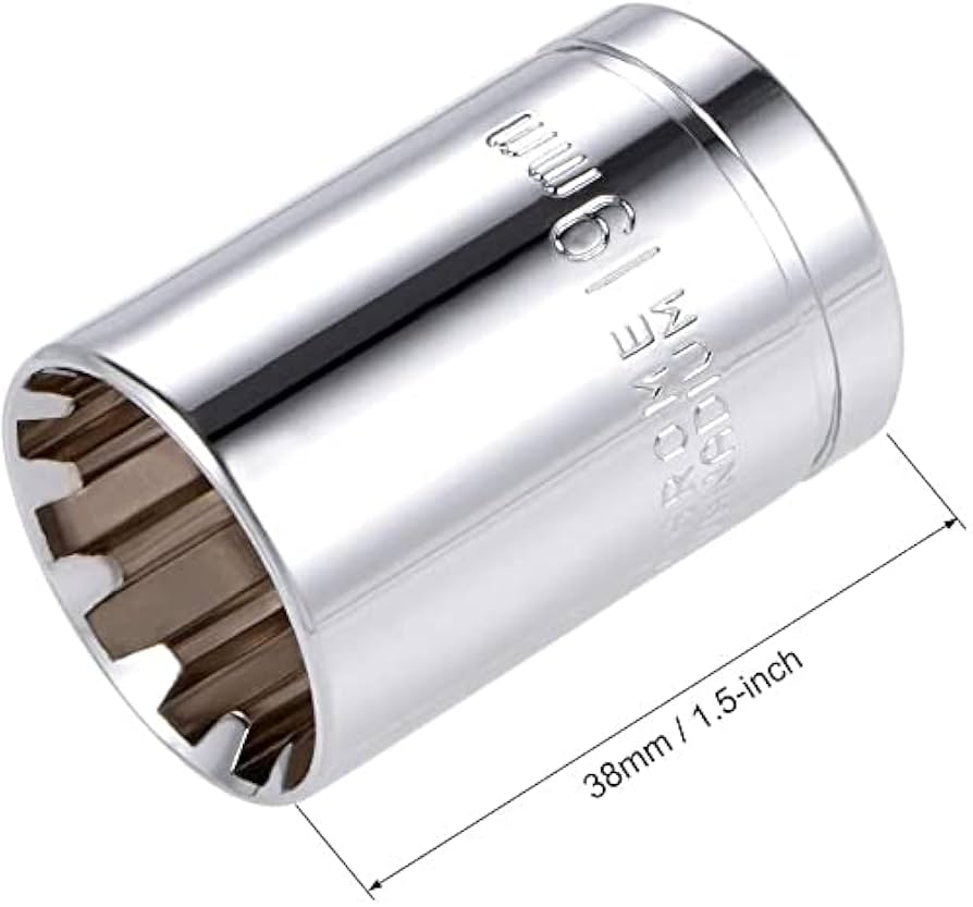 RT-92761  XYWHPGV 1/2-inch Drive E19 Universal Spline Socket Shallow