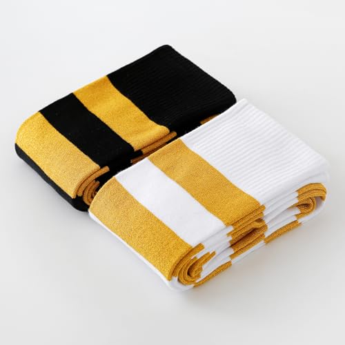 Image of Kayhoma Extra Long Cotton Stripe Thigh High Socks Over the Knee High Socks