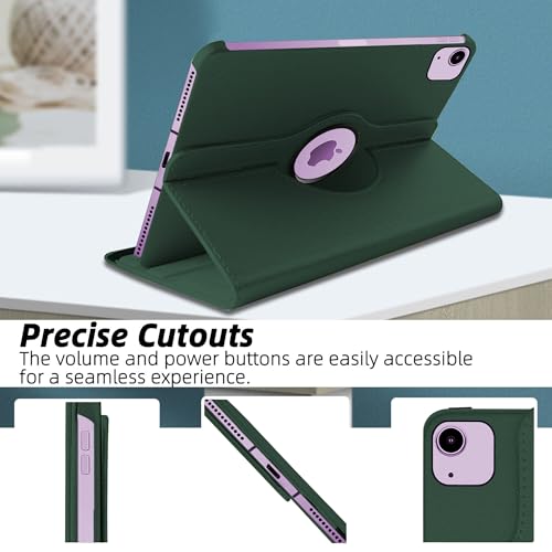 Image of TGK 360 Degree Rotating Flip Cover Case for iPad Air 11 Inch M4 /M3 /M2 2026 /2025 /2024 & Air 5th Gen 2022 /iPad Air 4th Gen 2020 10.9 Inch (Dark Green)