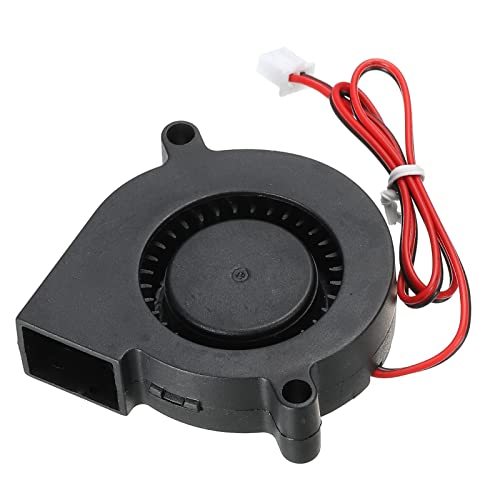 sourcing map DC Brushless Cooling Blower Fan Cooler 5015 50x50x15mm Turbine Turbo Dual Ball Bearing Centrifugal Flow Blo