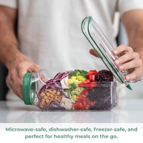 Image of Prepara Classic Harvest Pod, 6 Cups, Green | Leakproof Meal Salad Jar On The Go
