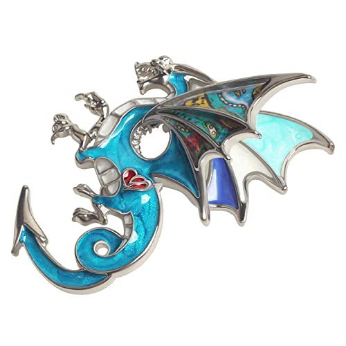 Image of WEVENI Alloy Fantasy Dinosaur Dragon Brooch Enamel Pins for Women Lady Girl Fashion Jewelry Gift