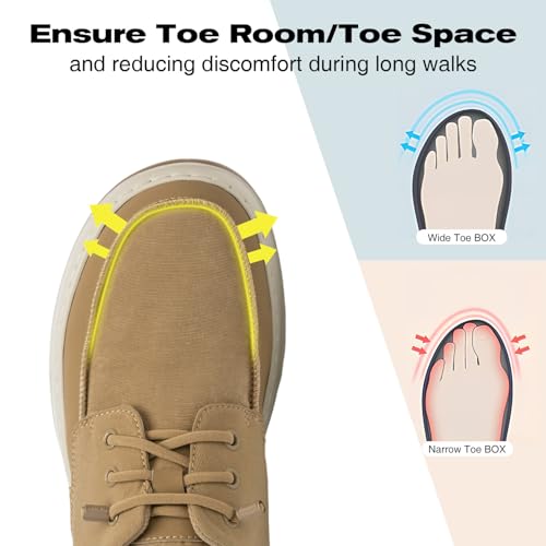 Image of CELE Mens Slip On Casual Dress Shoes Wide Walking Sneakers Orthopedic Boat Loafers with Arch Support Comfortable Lightweight Non Slip