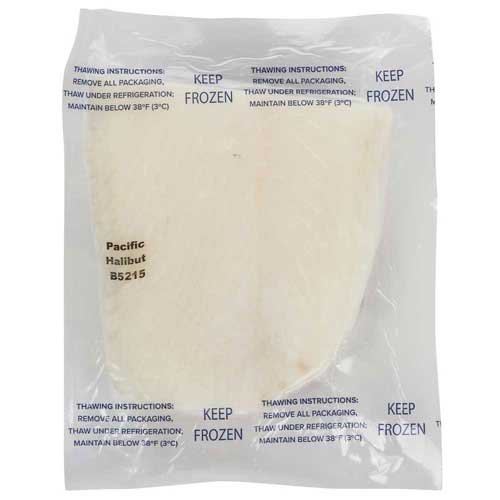 Trident Seafoods 8 Ounce Boneless Skinless Raw Halibut Fillet, 10 Pound -- 1 each.