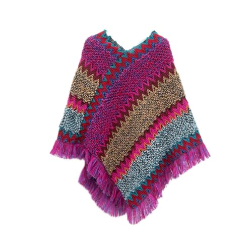 Image of Women's V Neck Poncho Soft Cape Fashion Off The Shoulder Knit Sweater Spring Loose Convertible Knitwear
