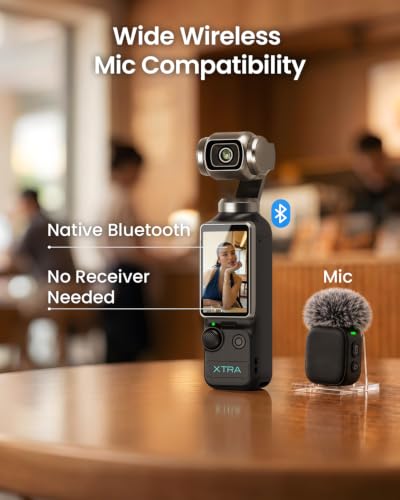 Image of Xtra Muse, Vlogging Camera with 1'' CMOS & 4K /120fps Videos, Pocket Camera with 3-Axis Gimbal Stabilizer, Fast Focusing, Face /Object Tracking, Digital Video Camera for Photography, Digital Camera