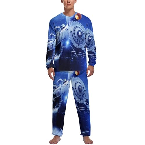 Ensemble de pyjama homme à manches longues avec pantalon de nuit