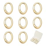 SUNNYCLUE 1箱8個 16mm 18K キーホルダー リング 丸型 カラビナ ゴールド 小さい 回転 リング キーホルダー キーリング サークル カラビナ 18k鍍金 キーホルダー 回転 フック ナスカン マルカン 付き 金具 キーホルダー パーツ キーリング リング チャーム ストラップ ナスカン 丸カン 付き ワンタッチ K18 アウトドア 鍵 バッグ スプリング 開閉式丸カン