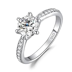J-Round 2ct Moissanite Sterling Silver