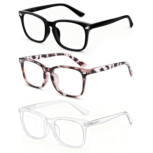 Image of Blue Light Glasses for Woman Men, 99% Blocking Square Frame 1 Pack | UV Filter & Eye Strain,Anti-Glare & Lightweight Eye Protection for Teens and Adults, Ideal for Computers, Gaming and Office