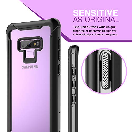 FITFORT Samsung Galaxy Note 9 Cell Phone Case - Full Body Case with Built-in Touch Sensitive Anti-Scratch Screen Protector, Ultra Thin Clear Shock Drop Proof Durable Protective Cover (Purple)