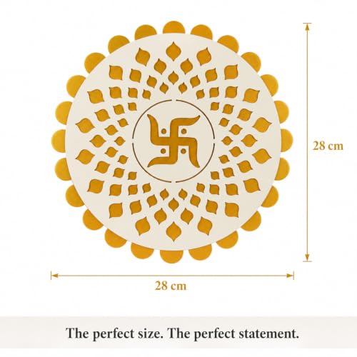 Image of Sehaz Artworks Swastik Wall Hanging Decoration Items for Home 28x28 CM