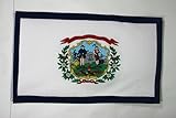 Enganches : Ojales metálicos AZ FLAG Bandera de Virginia Occidental 90x60cm - Bandera Americana DE Virginia Occidental - EE.UU 60 x 90 cm