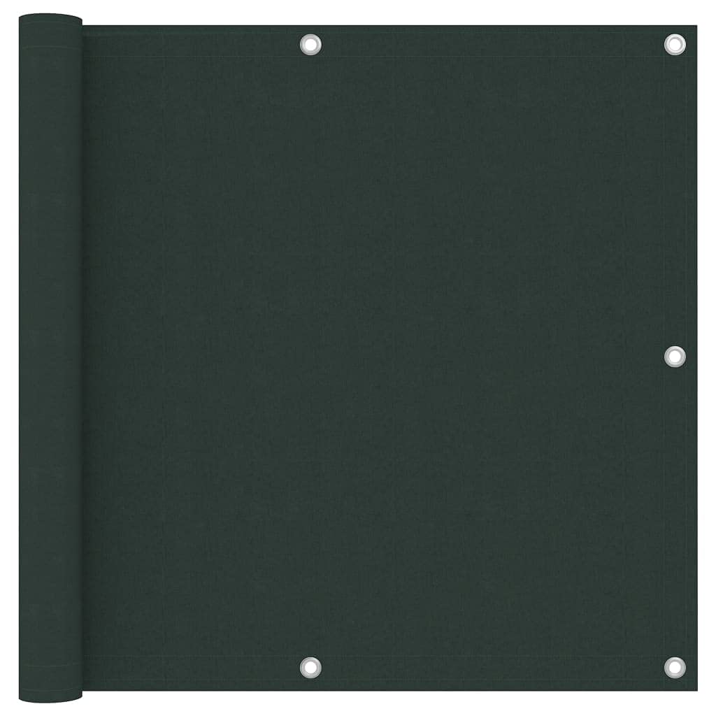 vidaXL Balcony Screen Wall Privacy Fencing Panel Balcony Private Protective Garden Fence Outdoor Screen Dark Green 90x600 cm Oxford Fabric — image 1