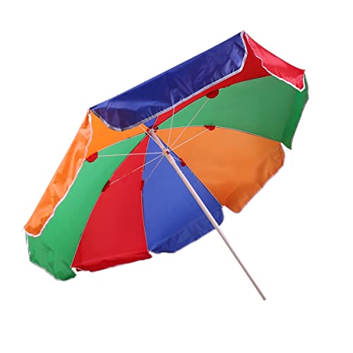 Image of Big Size 7 Feet Outdoor Garden Umbrella Windproof Waterproof UV Resistant Sun Shade for Patio Use