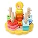 Boxiki kids Jouets Montessori en Bois à Empiler de Trieur de Formes Colorées. Jouets en Bois pour Le Développement Précoce et la Motricité Fine, Puzzles pour Garçons et Filles de 1, 2 et 3 Ans (Lion)