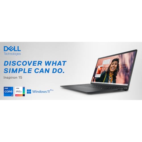 Image of Dell Inspiron 3530 Touchscreen Laptop, 15.6 inch FHD Display, Intel Core i7-1355U, 16GB DDR4, 1.5TB SSD (1TB SSD withHP 512GB P500 Portable SSD), Intel Iris Xe Graphics, Wi-Fi 6, Type-C, Win 11 Pro