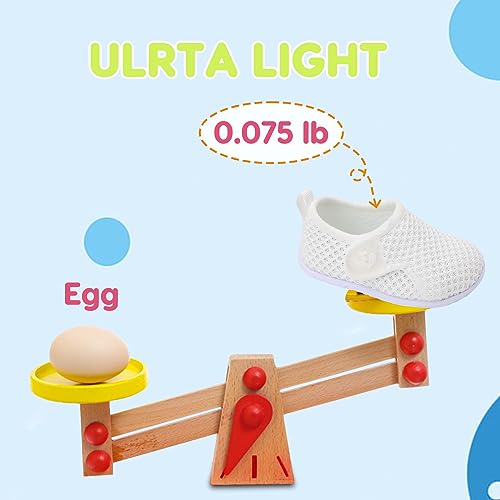 FEETCITY Baby Boys Girls First Walking Shoes Infant Sneakers Crib Shoes Breathable Lightweight Slip On Shoes4