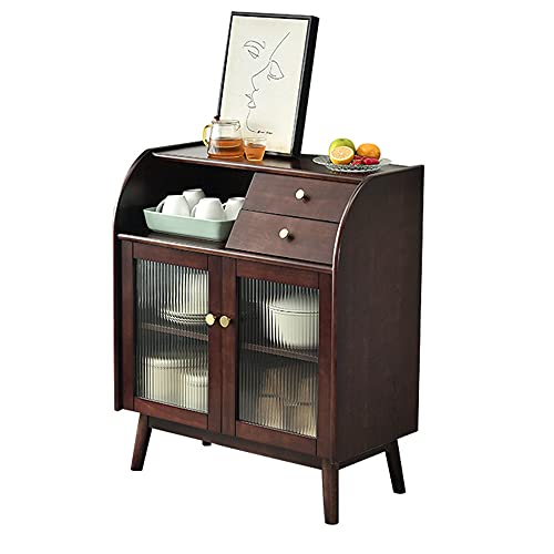 QINJIE Aparador de Consola de Entrada de Madera Simple, aparador de mesas de Buffet de Cocina, con Vidrio Changhong para Sala de Estar, Oficina, Dormitorio y Pasillo,C