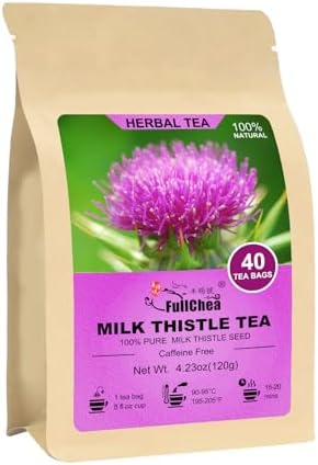FullChea - Milk Thistle Tea Bags, 40 Count, Milk Thistle Seed