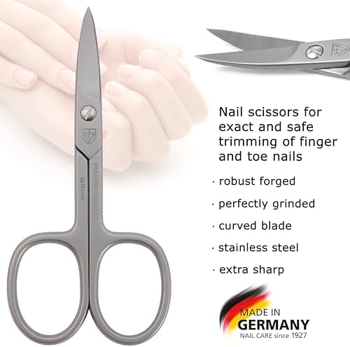 3 Swords Germany | Exclusive Curved Nail Scissors, Stainless Steel, Extra Sharp - Made in Germany - Manicure, Pedicure, Grooming, Finger & Toe Nail Care by 3 Swords Germany (200211)