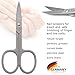 3 Swords Germany - brand quality STAINLESS STEEL INOX CURVED NAIL SCISSORS (1 PIECE) with case for manicure pedicure - nail care by 3 Swords - Made in Germany