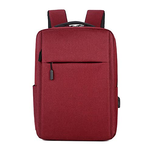 Gegong Zaino per laptop, borsa da business, 14L, zaino per il tempo libero, leggero, elevata capacità, pacchetto di viaggio, ricarica della porta USB, zaino per studenti (Rosso scuro)
