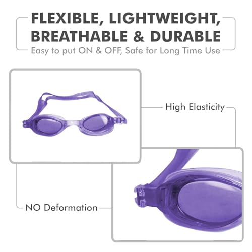 Image of PELO Inflatable Swimming Water Pool Party Summer Bath Tub for Kids and Adults (Swim goggle Purple)